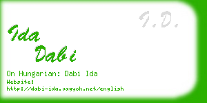 ida dabi business card